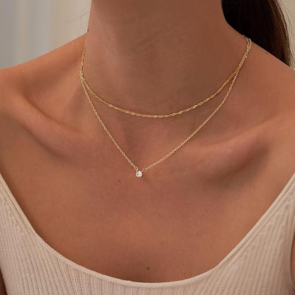 Dainty 14k Gold/Sterling Silver Choker Necklace