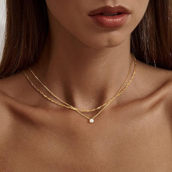 Dainty 14k Gold/Sterling Silver Choker Necklace